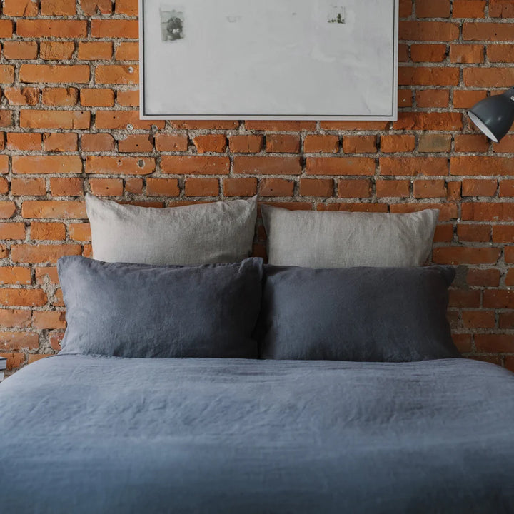 Dark Grey Linen Pillowcase, 40x40 cm, Linen Tales