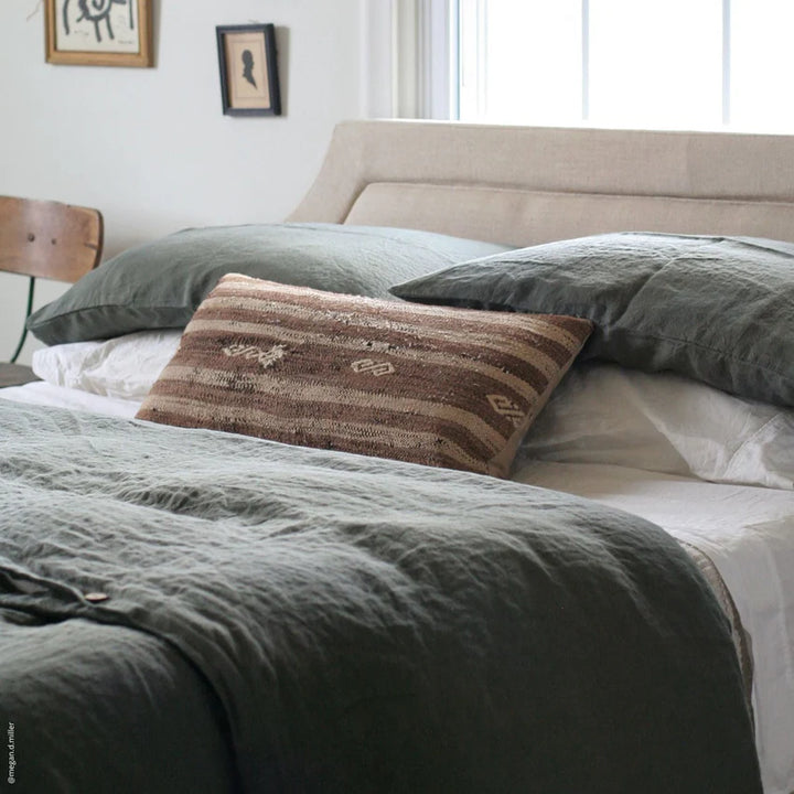 Forest Green Linen Pillowcase, 40x60 cm, Linen Tales