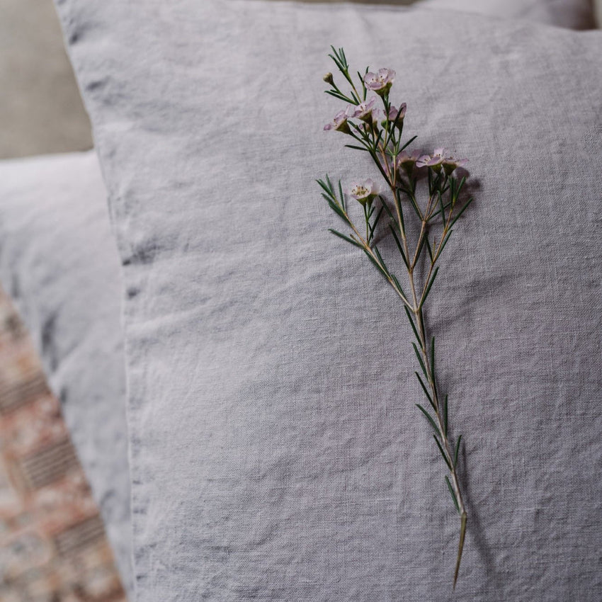 Light Grey Linen Pillowcase, 40x40 cm, Linen Tales