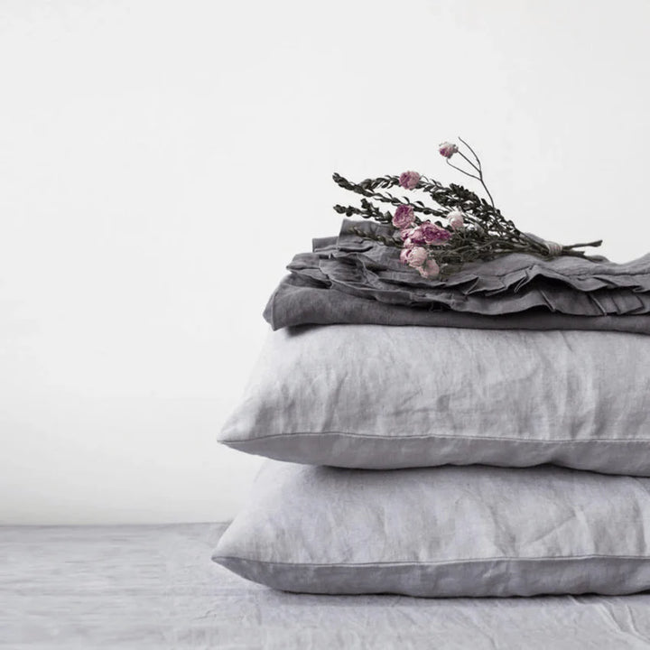 Light Grey Linen Pillowcase, 40x40 cm, Linen Tales