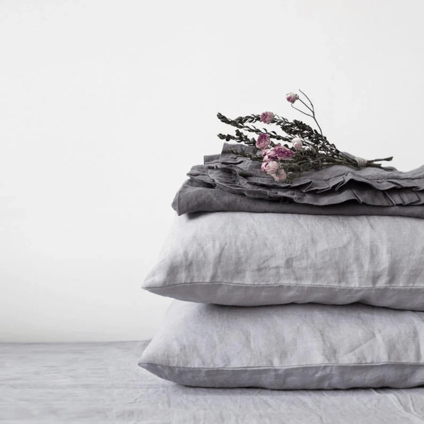 Light Grey Linen Pillowcase, 40x40 cm, Linen Tales