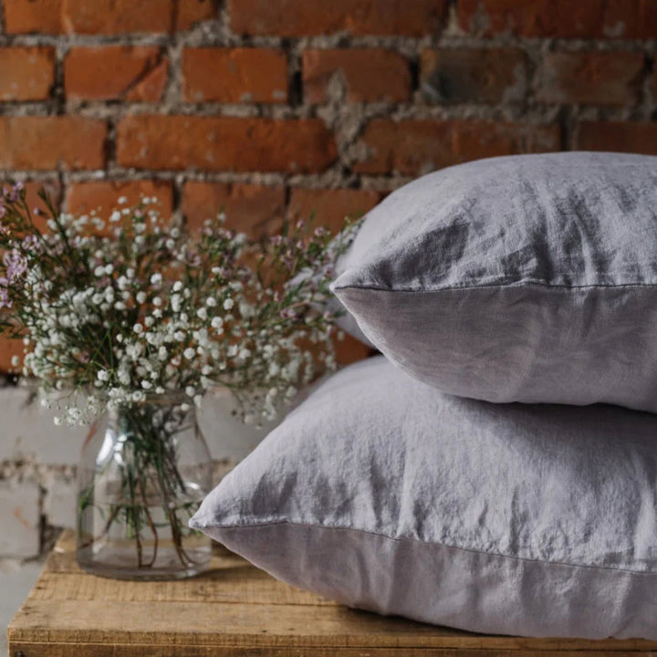 Light Grey Linen Pillowcase, 40x40 cm, Linen Tales
