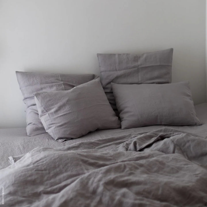 Light Grey Linen Pillowcase, 40x40 cm, Linen Tales