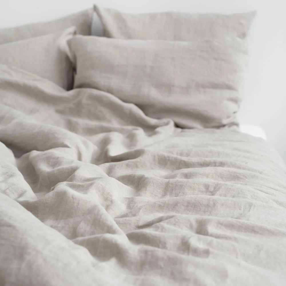 Natural Linen Duvet Cover Set, 240x220 cm, Linen Tales
