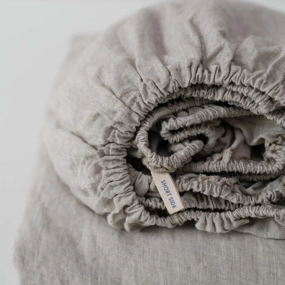 Natural Linen Fitted Sheet, 140x200 cm, Linen Tales