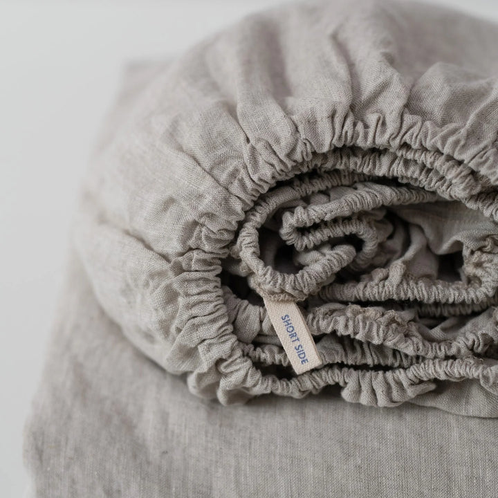 Natural Linen Fitted Sheet, 140x200 cm, Linen Tales
