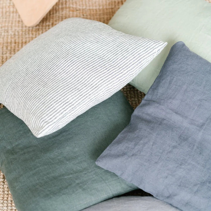 Thin Black Stripes Linen Pillowcase, 60x80 cm, Linen Tales