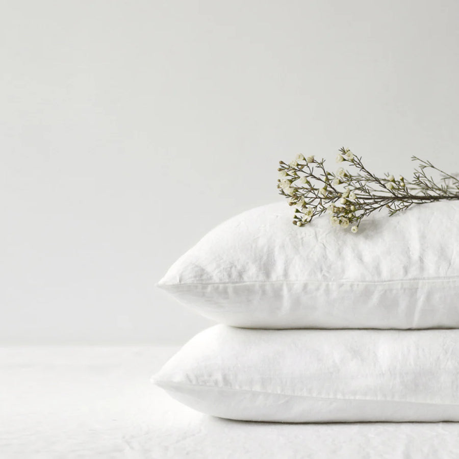 White Linen Pillowcase, 60x80 cm, Linen Tales